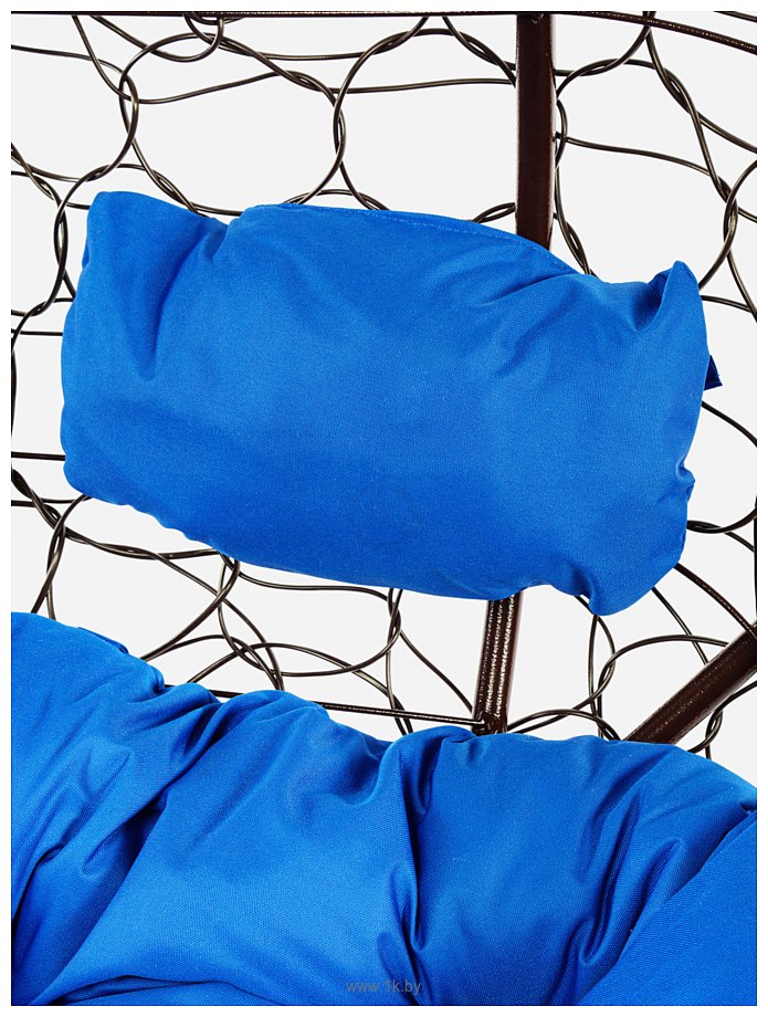 Фотографии M-Group Лежебока 11180210 (с коричневым ротангом/синяя подушка)