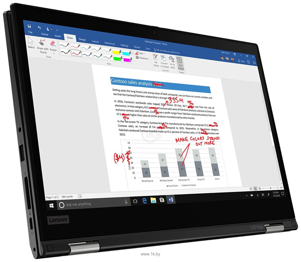 Фотографии Lenovo ThinkPad L13 Yoga Gen 2 Intel (20VLS20600)