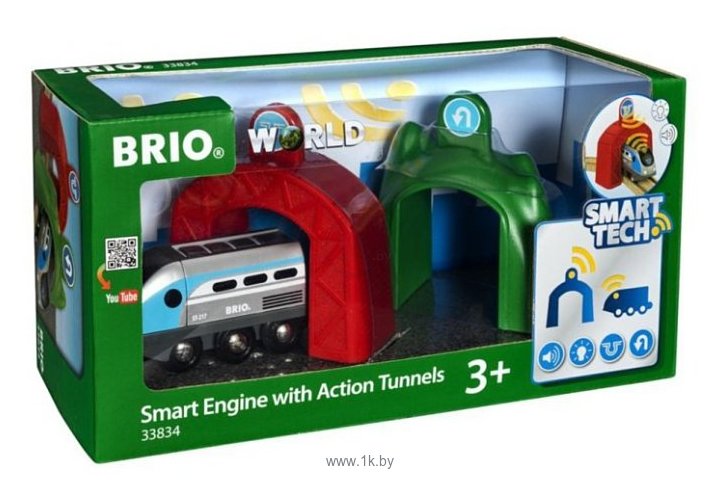 Фотографии Brio Локомотив с управляющим тоннелем серия Smart Tech 33834