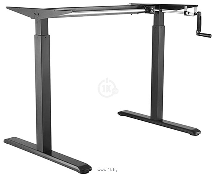 Фотографии ErgoSmart Manual Desk (бетон чикаго светло-серый/черный)
