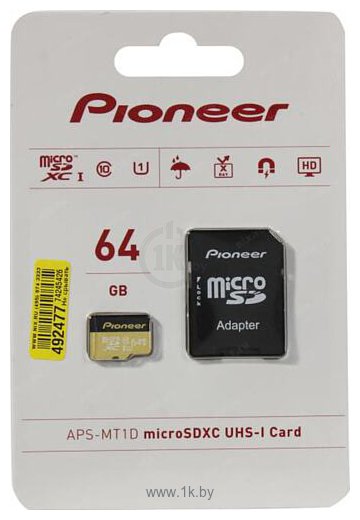 Фотографии Pioneer APS-MT1D-064 microSDHC 64Gb + SD Adapter