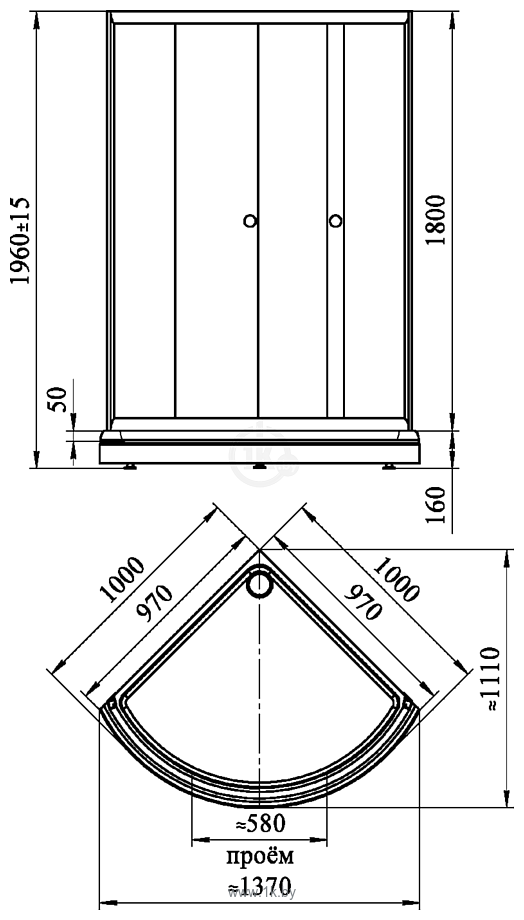 Фотографии Radomir 100 1-03-1-0-0-0030 (прозрачное стекло)