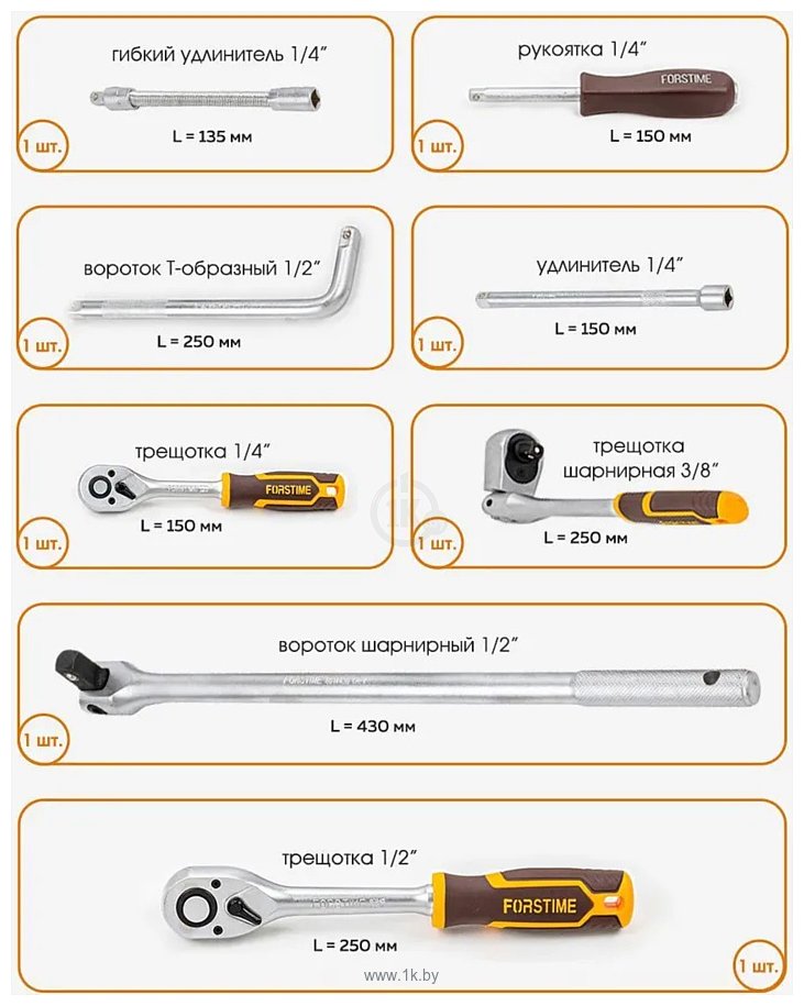 Фотографии Forstime FT-41421-5 142 предмета