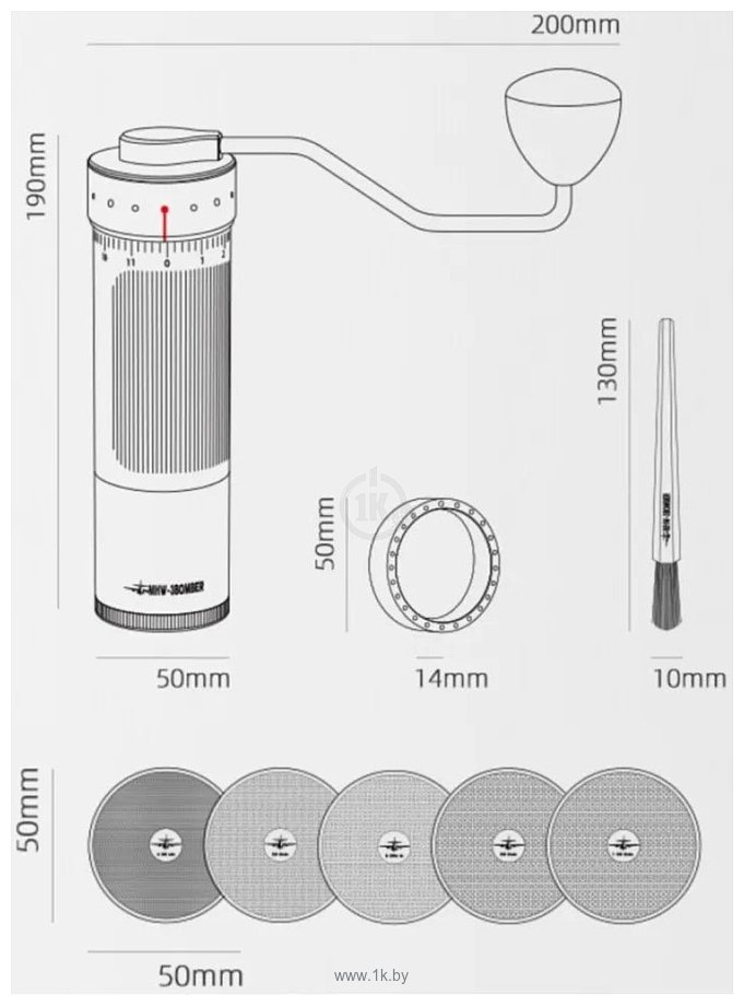 Фотографии MHW-3BOMBER R3 Manual Coffee Grinder G5847B
