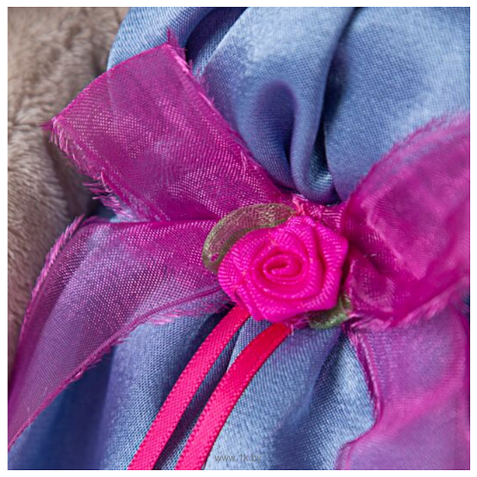 Фотографии Зайка Ми в синем платье с розовым бантиком 25 см StS-237