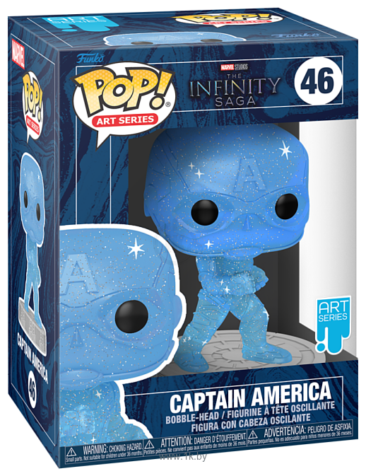 Фотографии Funko POP! Art Series Bobble Marvel Captain America Blue 57614