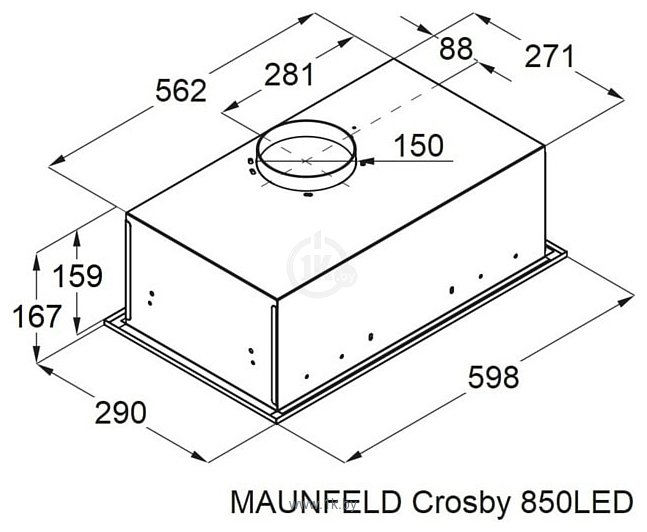 Фотографии MAUNFELD Crosby 850LED нержавеющая сталь