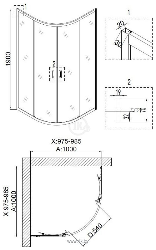 Фотографии Niagara NG-6807-08 100x100x190