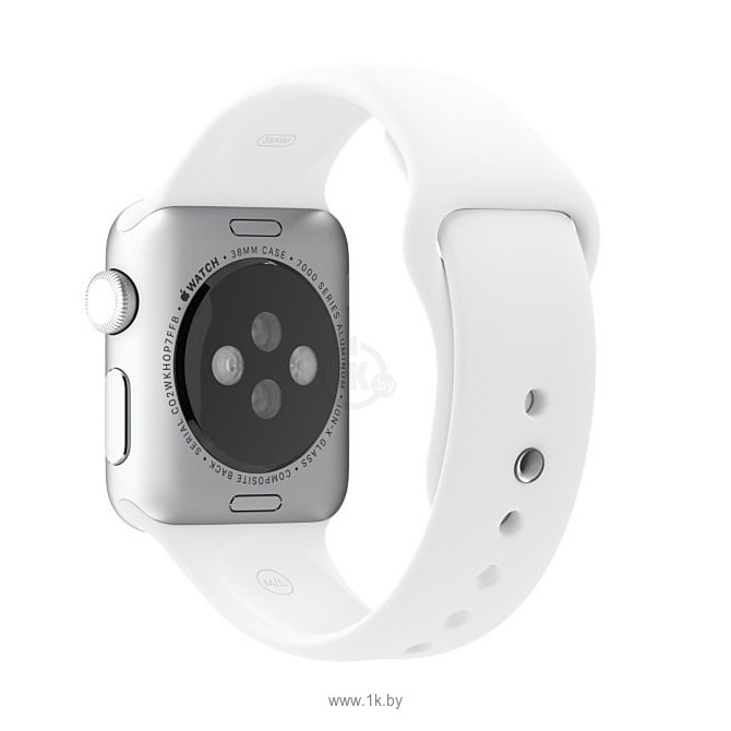 Фотографии Apple Watch 38mm Stainless Steel with White Sport Band (MJ302)