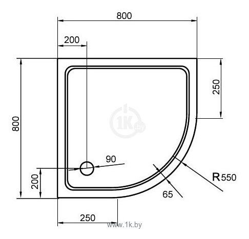 Фотографии Cezares Tray-M-R-80-550-35-W SMC (R 80x80)