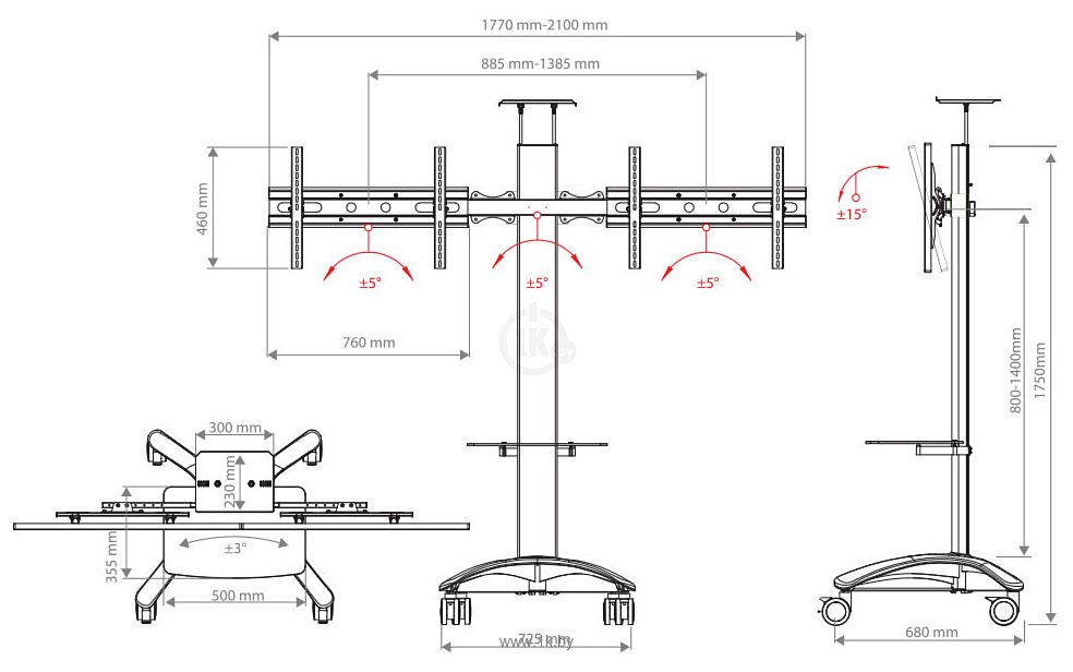 Фотографии Arm Media PT-Stand-15 (серебристый)