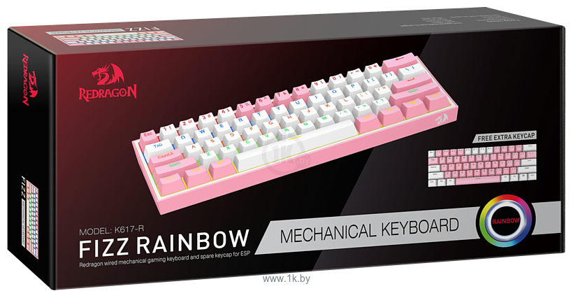 Фотографии Redragon Fizz pink/white