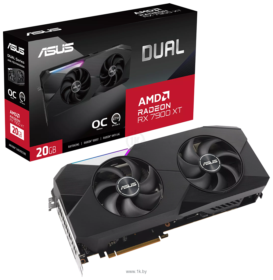 Фотографии ASUS Radeon RX 7900 XT OC Edition 20GB GDDR6 (DUAL-RX7900XT-O20G)