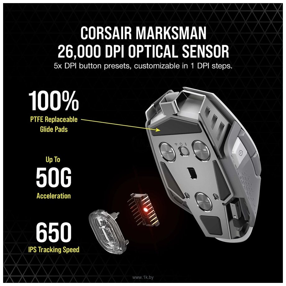 Фотографии Corsair M65 RGB Ultra White