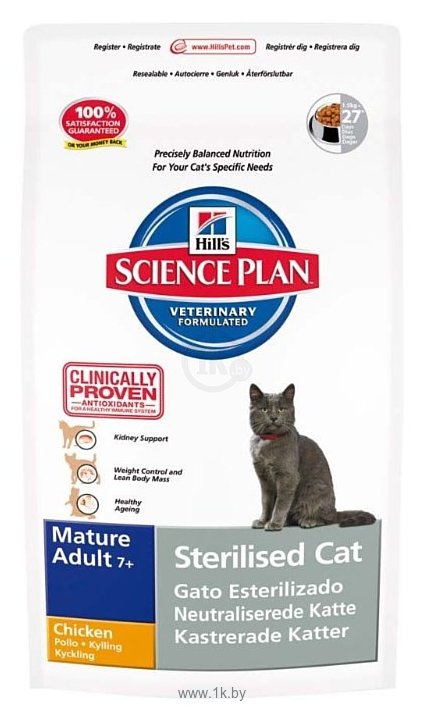 Фотографии Hill's Science Plan Feline Mature Adult 7+ Sterilised Chicken (1.5 кг)