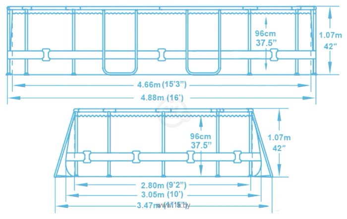 Фотографии Bestway Power Steel 56448 (488х305х107)