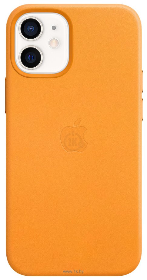 Фотографии Apple MagSafe Leather Case для iPhone 12 mini (золотой апельсин)