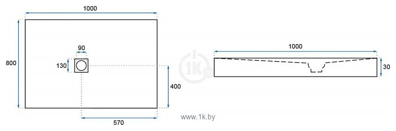 Фотографии Rea Stone 100x80 (черный)