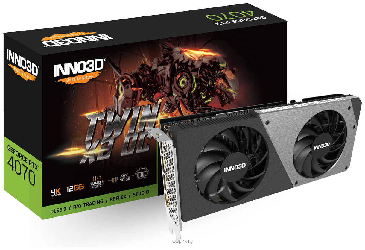 Фотографии Inno3D GeForce RTX 4070 Twin X2 (N40702-126X-185252N)