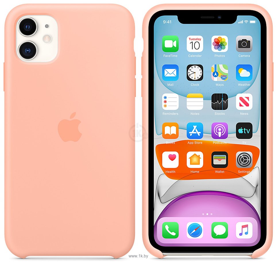 Фотографии Apple Silicone Case для iPhone 11 (розовый грейпфрут)