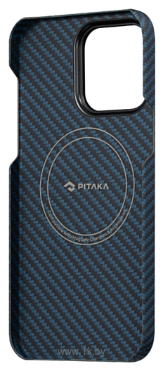 Фотографии Pitaka MagEZ Case 3 для iPhone 14 Pro (1500D twill, черный/синий)