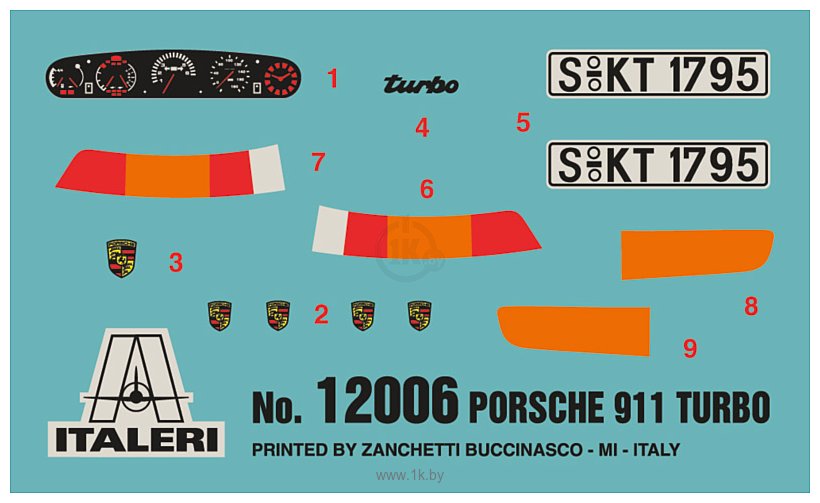 Фотографии Italeri 12006 Porsche 911 Turbo My First Model Kit
