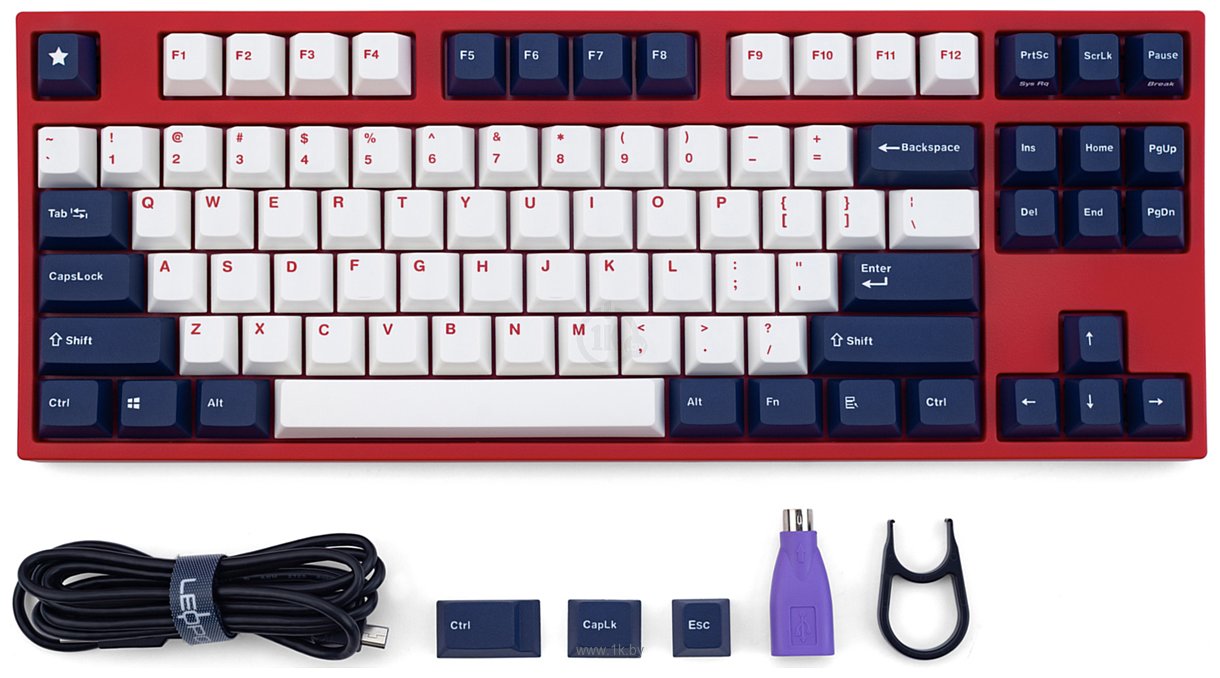 Фотографии Leopold FC750R BT White Blue Star Cherry MX Silent Red (без кириллицы)