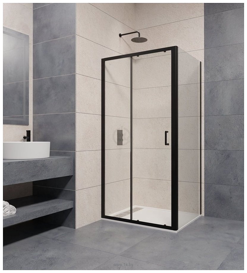 Фотографии RGW PA-74B 410874177-14 170x70 (черный/прозрачное стекло)