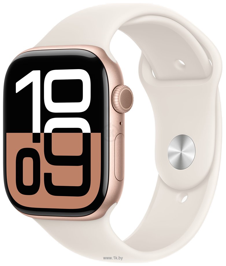 Фотографии Apple Watch Series 10 46 мм (алюминиевый корпус, спортивный силиконовый ремешок S/M)