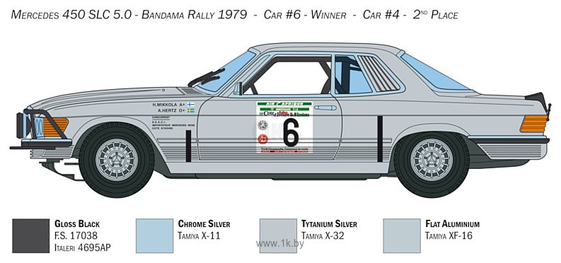 Фотографии Italeri 3632 Mercedes-Benz 450Slc Rallye Bandama 1979