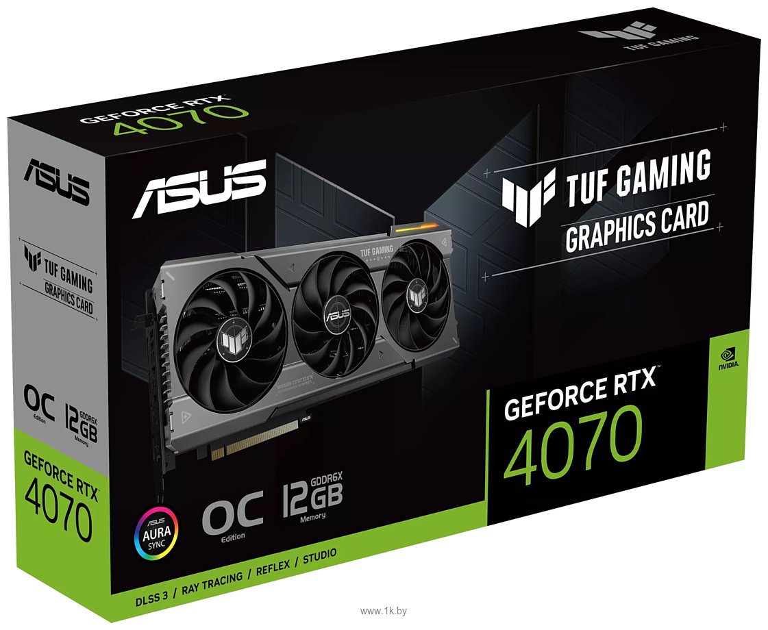 Фотографии ASUS TUF Gaming GeForce RTX 4070 OC Edition 12GB GDDR6X (TUF-RTX4070-O12G-GAMING)