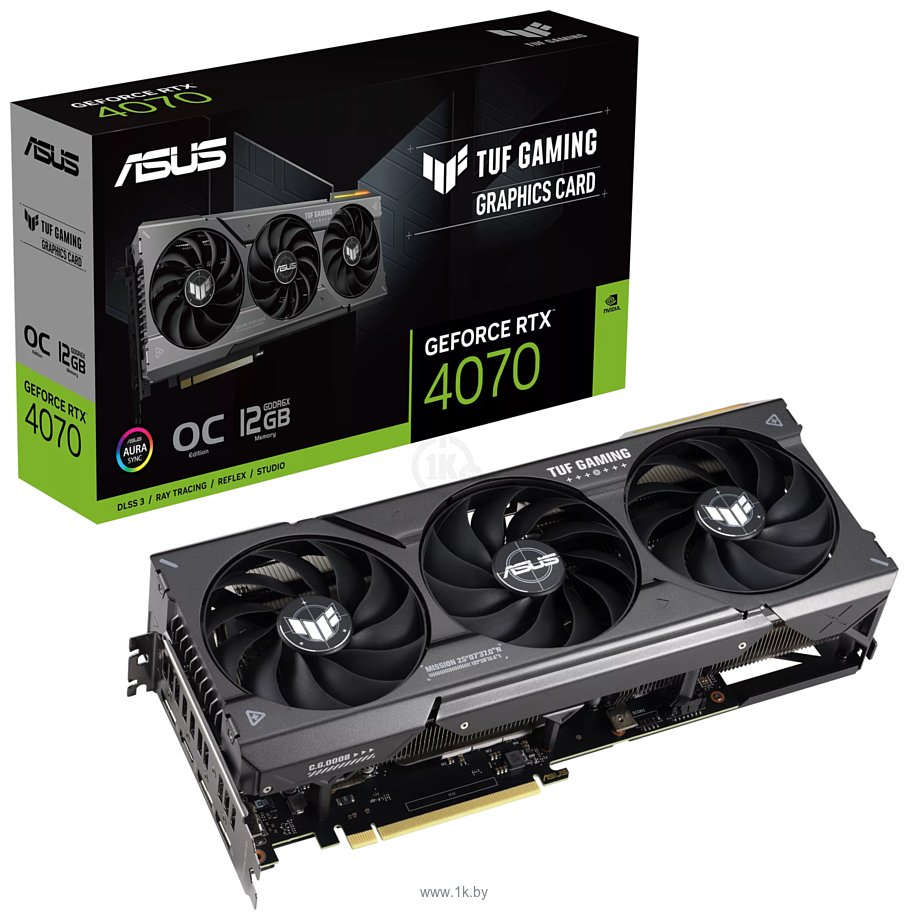 Фотографии ASUS TUF Gaming GeForce RTX 4070 OC Edition 12GB GDDR6X (TUF-RTX4070-O12G-GAMING)