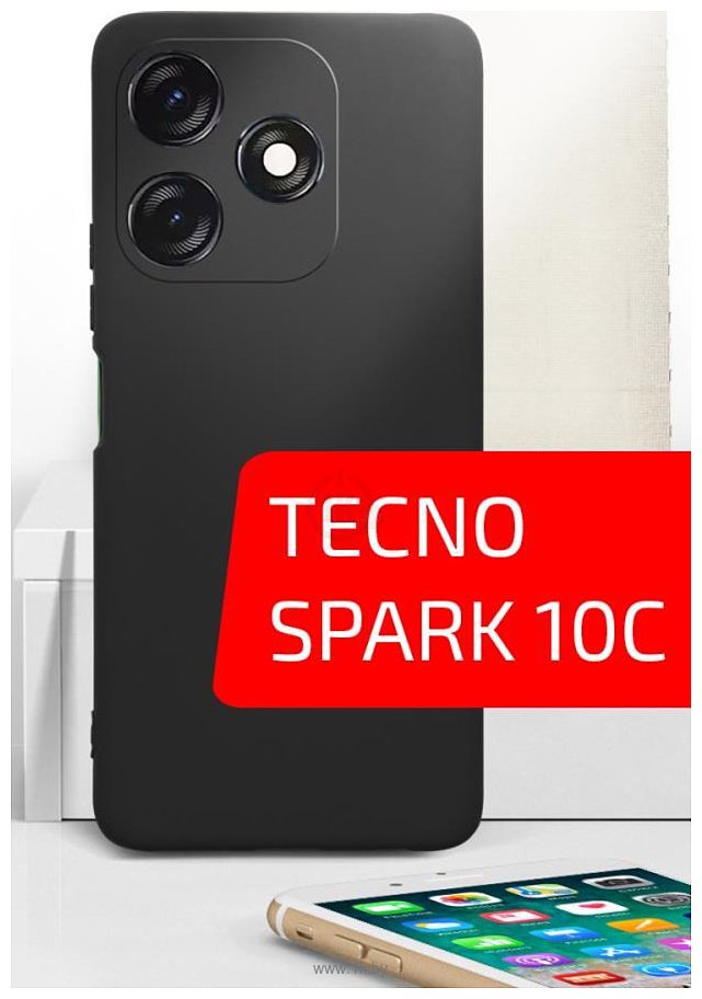 Фотографии Akami Matt TPU для TECNO Spark 10C (черный)