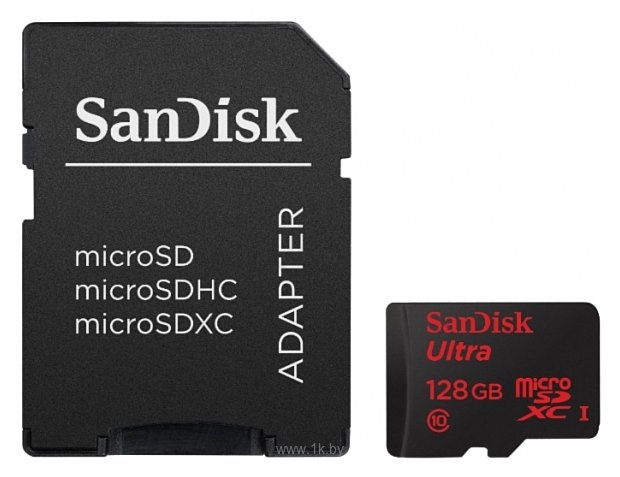 Фотографии Sandisk Ultra microSDXC Class 10 UHS-I 30MB/s 128GB + SD adapter