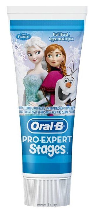 Фотографии Oral-B Stages Power Холодное сердце Эльза, Анна, Олаф D12.513K + зубная паста