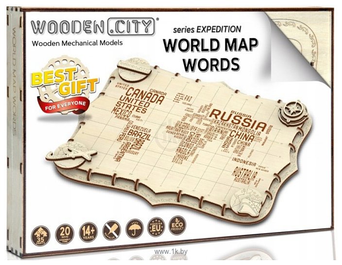 Фотографии Wooden City Карта Мира Экспедиция (по словам) 508