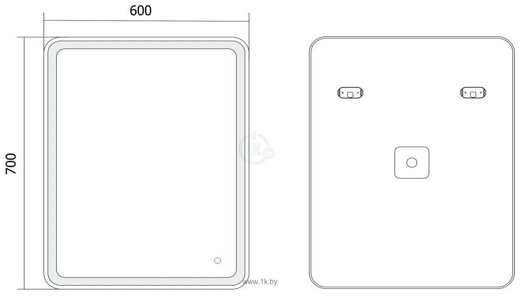 Фотографии KVV Group  Fano 600x700 сенсорный выключатель (влагостойкое)