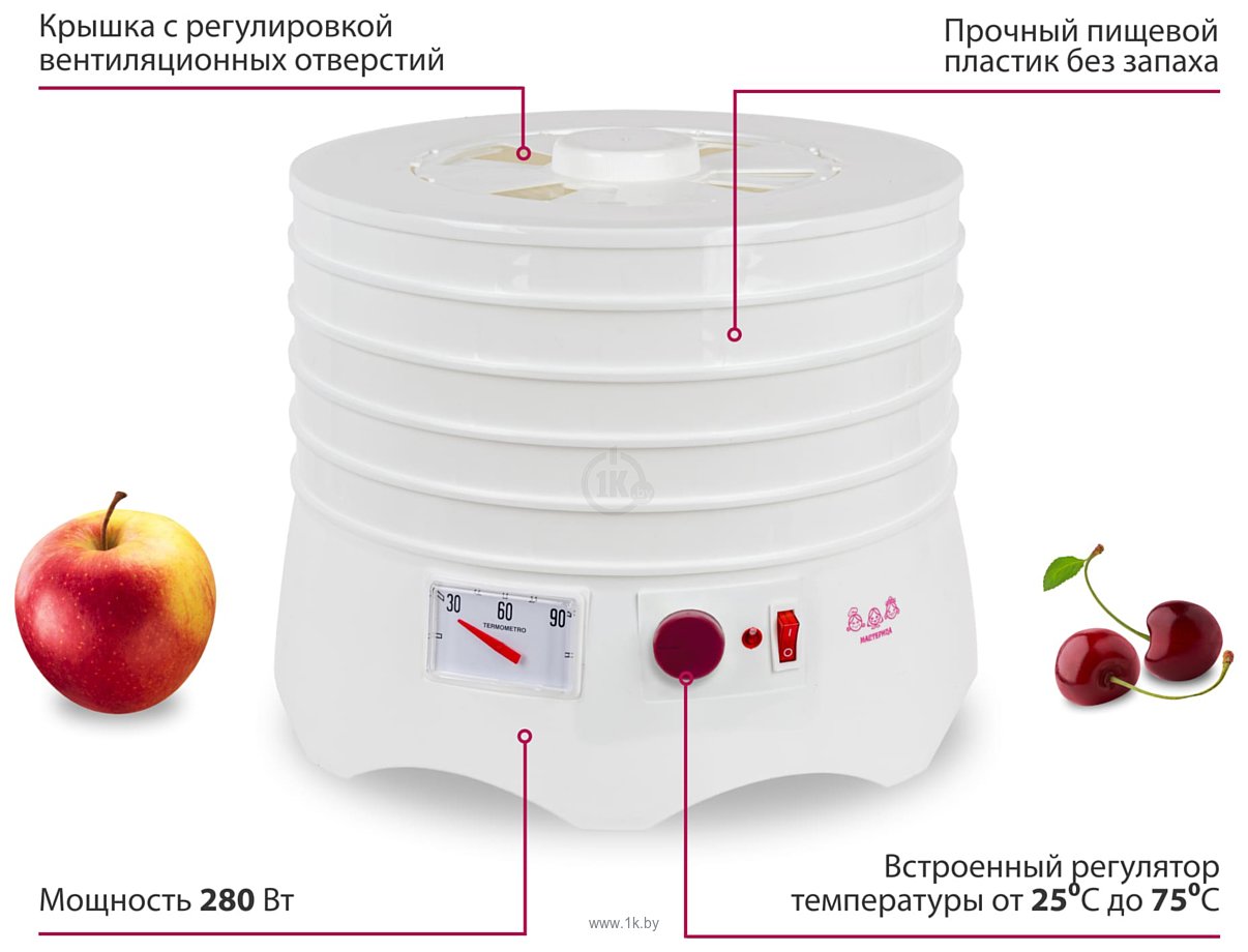 Фотографии Мастерица EFD-0502VM (5 поддонов и 1 поддон для пастилы)