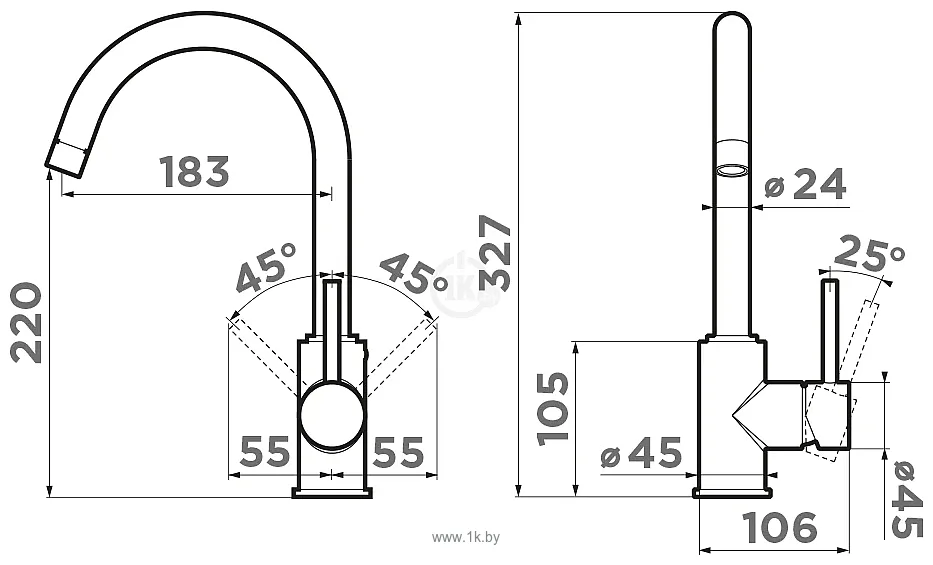 Фотографии Omoikiri Yamada-P-DC (темный шоколад)