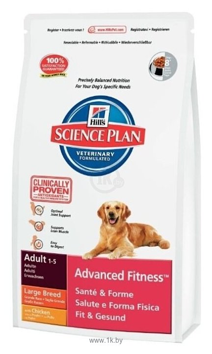 Фотографии Hill's (3 кг) Science Plan Canine Adult Advanced Fitness Large Breed with Chicken