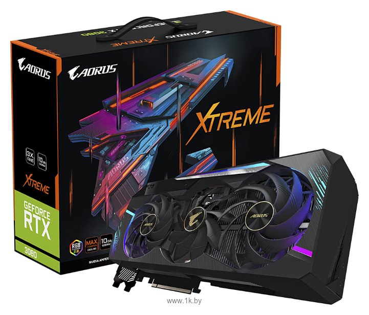 Фотографии GIGABYTE AORUS GeForce RTX 3080 10240MB XTREME (GV-N3080AORUS X-10GD)