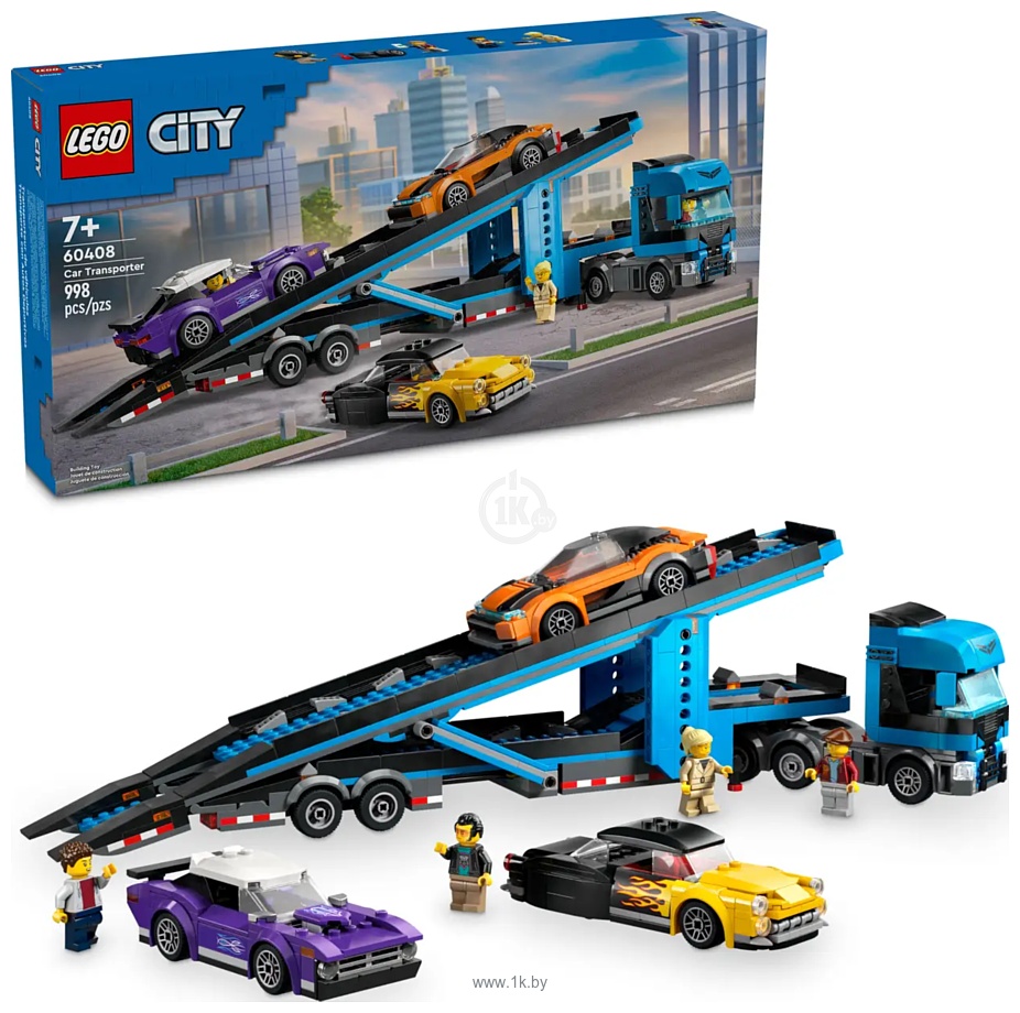 Фотографии LEGO City 60408 Грузовик-автовоз со спортивными автомобилями