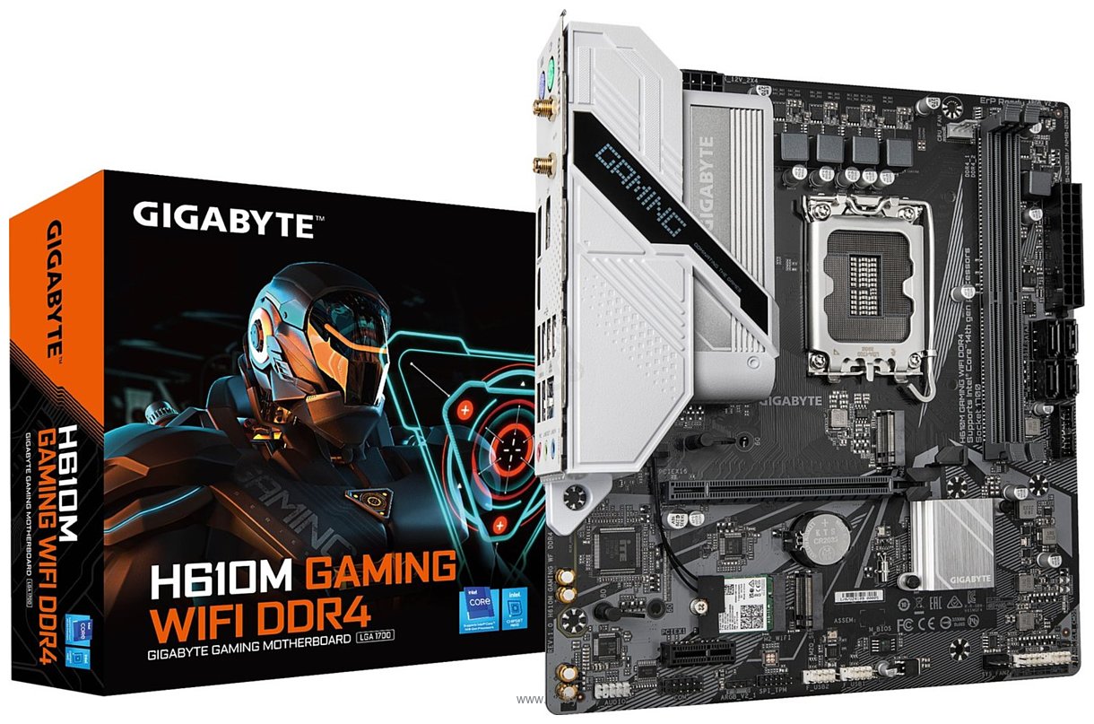 Фотографии Gigabyte H610M Gaming WiFi DDR4 (rev. 1.0) Фотографии Gigabyte H610M Gaming WiFi DDR4 (rev. 1.0)