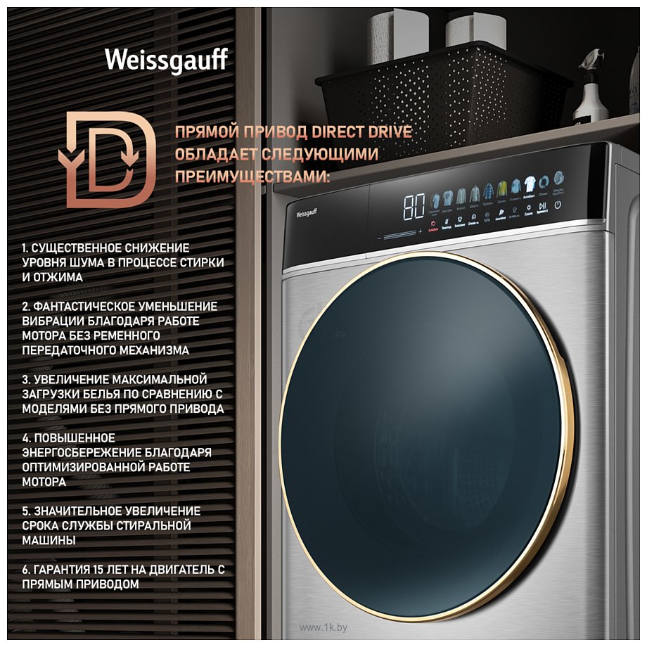 Фотографии Weissgauff WMD 58411 Direct Drive Inverter Premium Steam Steel