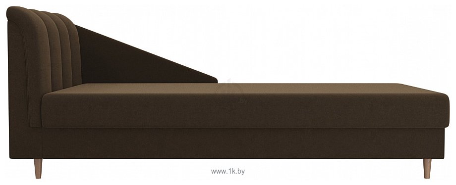 Фотографии Лига диванов Астер 104520 (левый, микровельвет, коричневый)