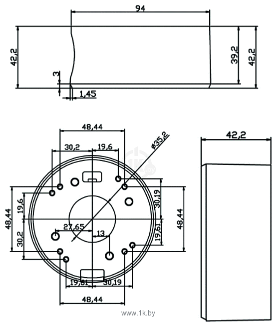 Фотографии TRASSIR TR-JB304 монтажный короб