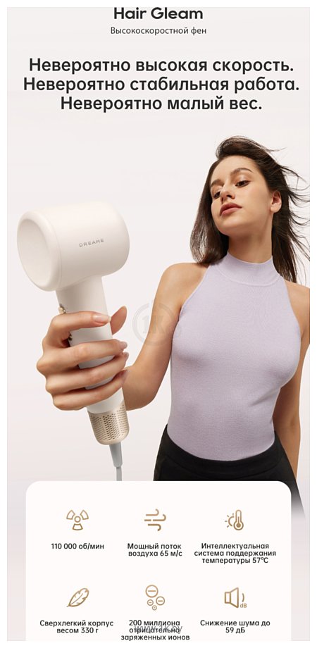 Фотографии Dreame Hairdryer Gleam White AHD12A