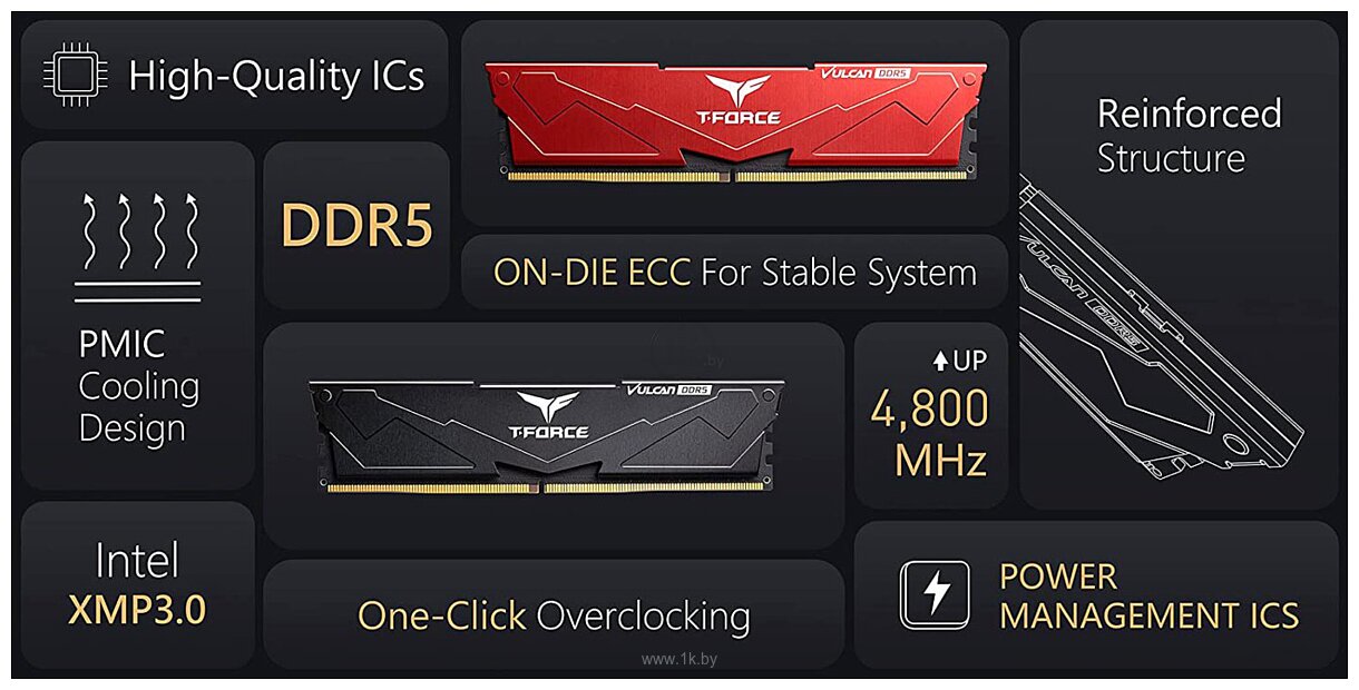 Фотографии Team Group T-Force Vulcan FLBD516G6000HC38ADC01