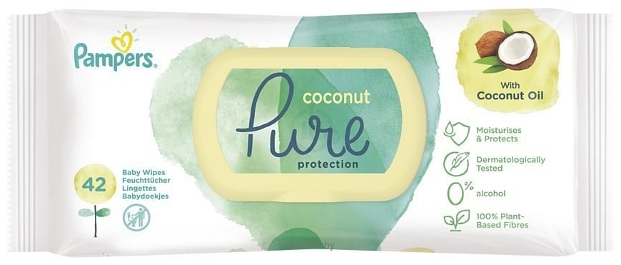 Фотографии Pampers Pure Protection Coconut, 42 шт