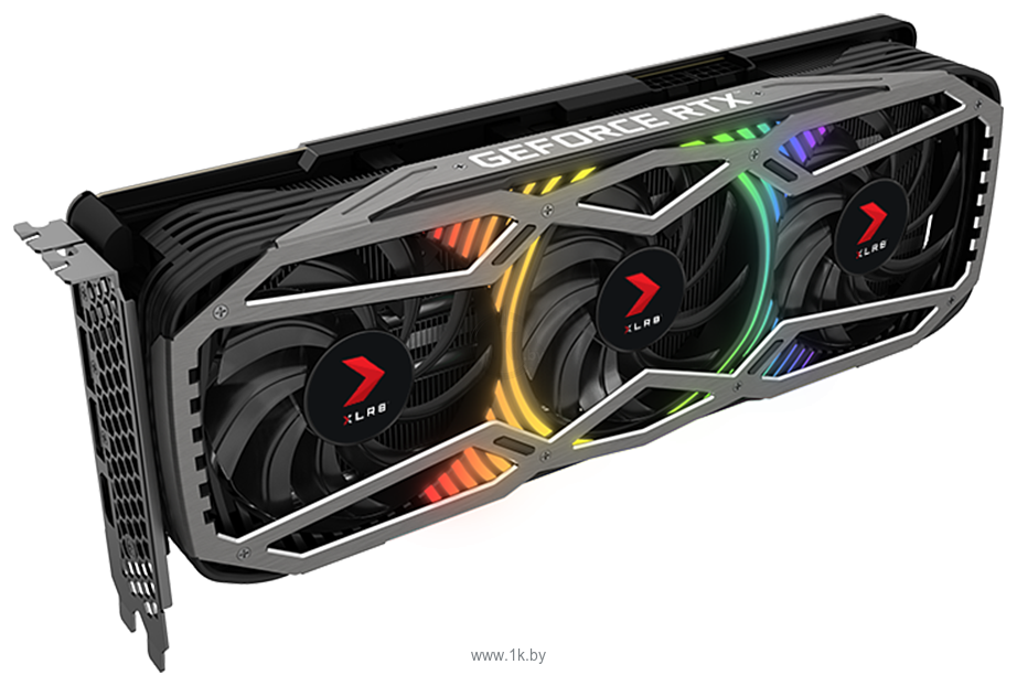 Фотографии PNY GeForce RTX 3070 XLR8 Gaming REVEL EPIC-X RGB Triple Fan Edition LHR 8GB (VCG30708LTFXPPB)